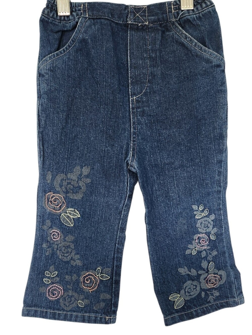 Vintage Baby Girl Denim Jeans Floral